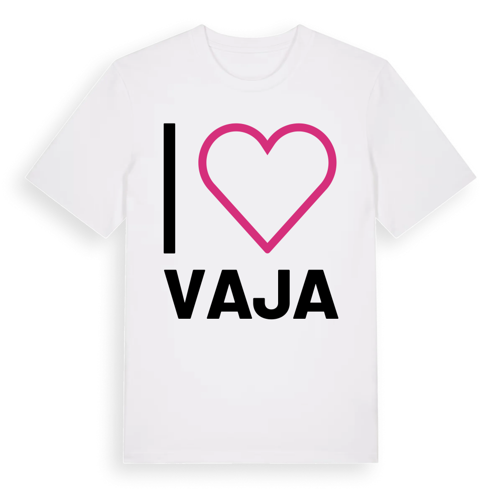 Jag älskar Vaja t-shirt stort tryck – White, i miljö