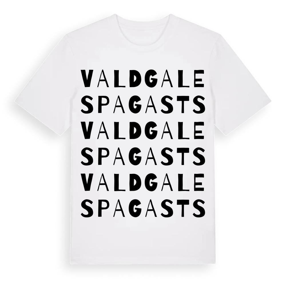 Valdgales pagasts ordlek t-shirt – White, i miljö