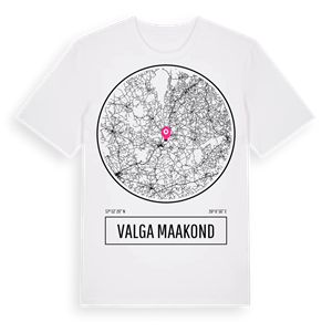Valga maakond t-shirt – ekologisk bomull t-shirt från Pinshirt