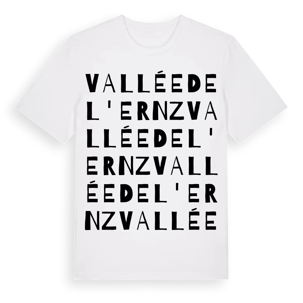 Vallée de l'Ernz ordlek t-shirt – White, i miljö
