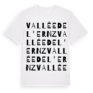 Vallée de l'Ernz ordlek t-shirt – ekologisk bomull t-shirt från Pinshirt