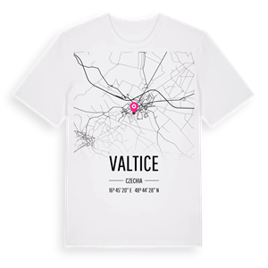 Valtice karta t-shirt – ekologisk bomull t-shirt från Pinshirt