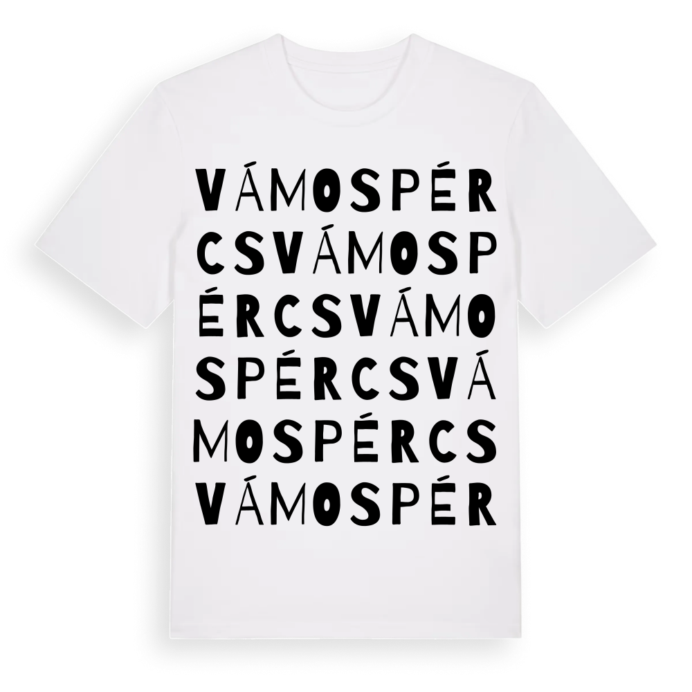 Vámospércs ordlek t-shirt – White, i miljö