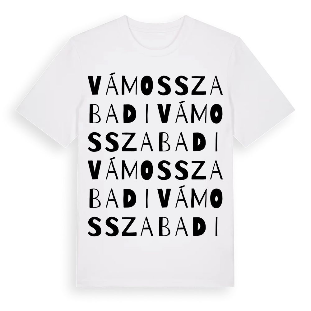 Vámosszabadi ordlek t-shirt – White, i miljö
