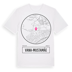 Vana-Mustamäe t-shirt – ekologisk bomull t-shirt från Pinshirt