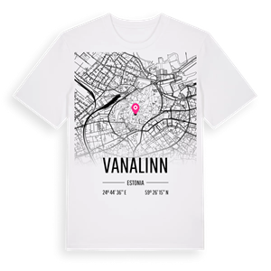 Vanalinn karta t-shirt – ekologisk bomull t-shirt från Pinshirt