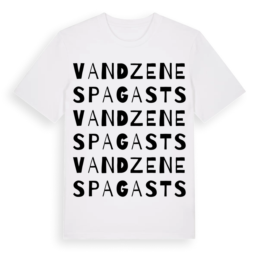 Vandzenes pagasts ordlek t-shirt – White, i miljö