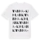 White t-shirt med Vanha-Kihlanki ordlek t-shirt
