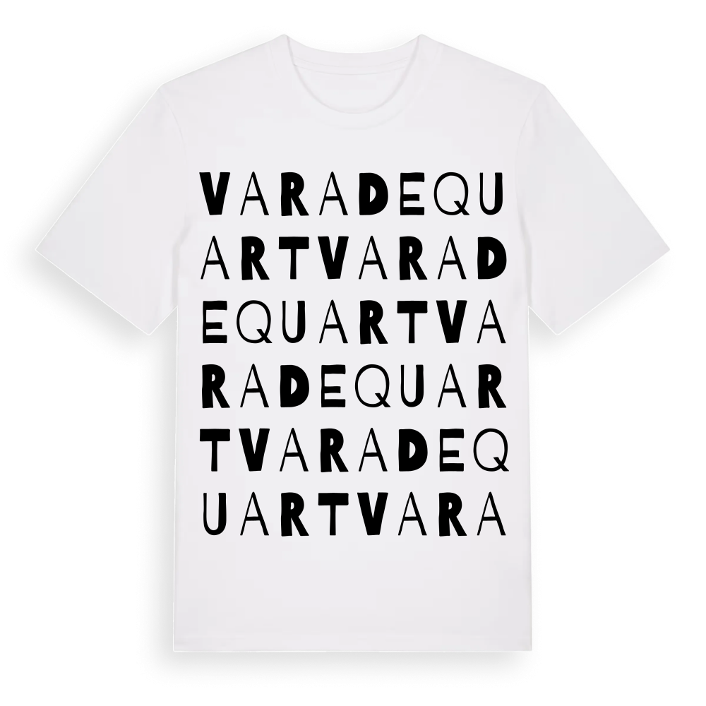 Vara de Quart ordlek t-shirt – White, i miljö