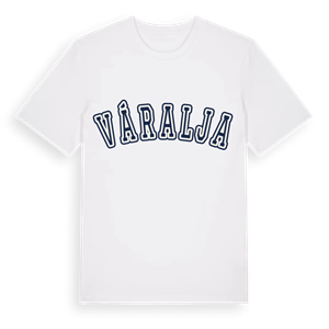 Váralja college t-shirt – ekologisk bomull t-shirt från Pinshirt