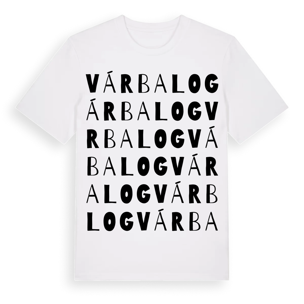 Várbalog ordlek t-shirt – White, i miljö