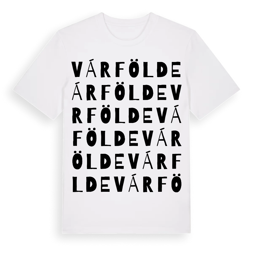 Várfölde ordlek t-shirt – White, i miljö