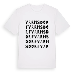 Varnsdorf ordlek t-shirt – ekologisk bomull t-shirt från Pinshirt