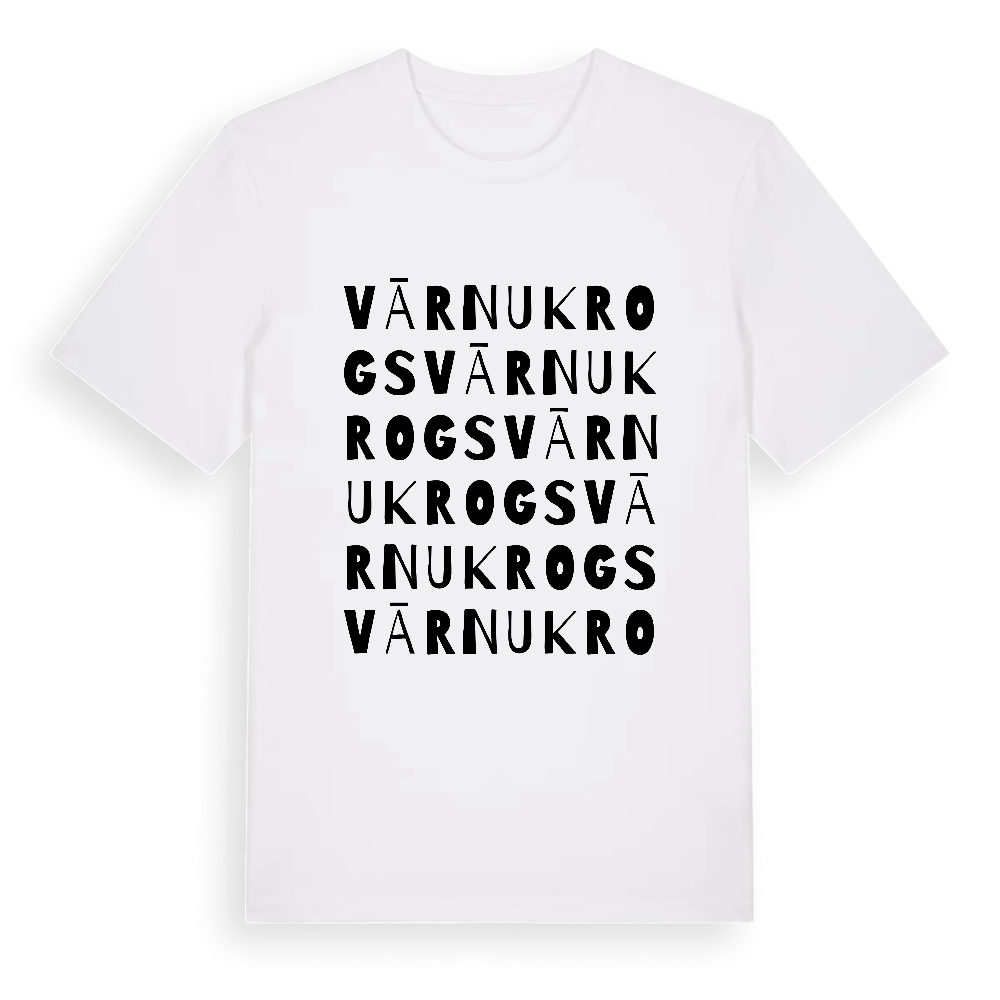 Vārnukrogs ordlek t-shirt – White, i miljö