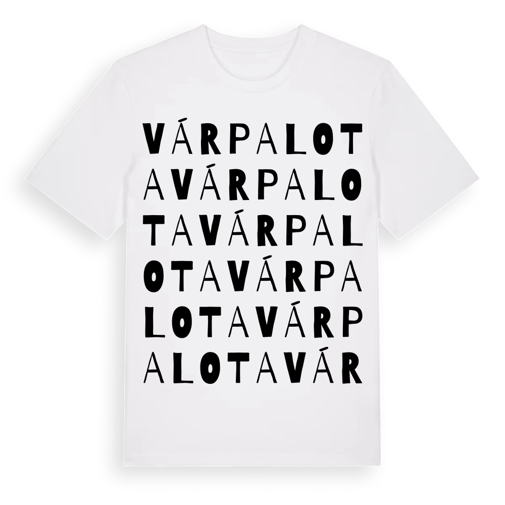 Várpalota ordlek t-shirt – White, i miljö