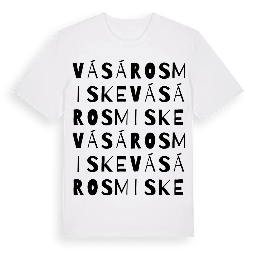 Vásárosmiske ordlek t-shirt – White, i miljö