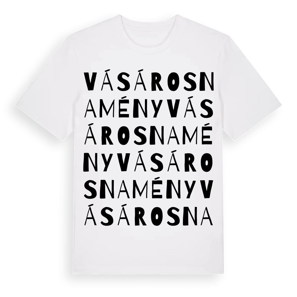 Vásárosnamény ordlek t-shirt – White, i miljö