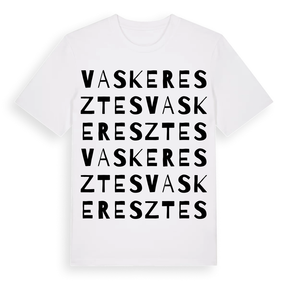 Vaskeresztes ordlek t-shirt – White, i miljö
