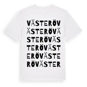 Västerö ordlek t-shirt – ekologisk bomull t-shirt från Pinshirt