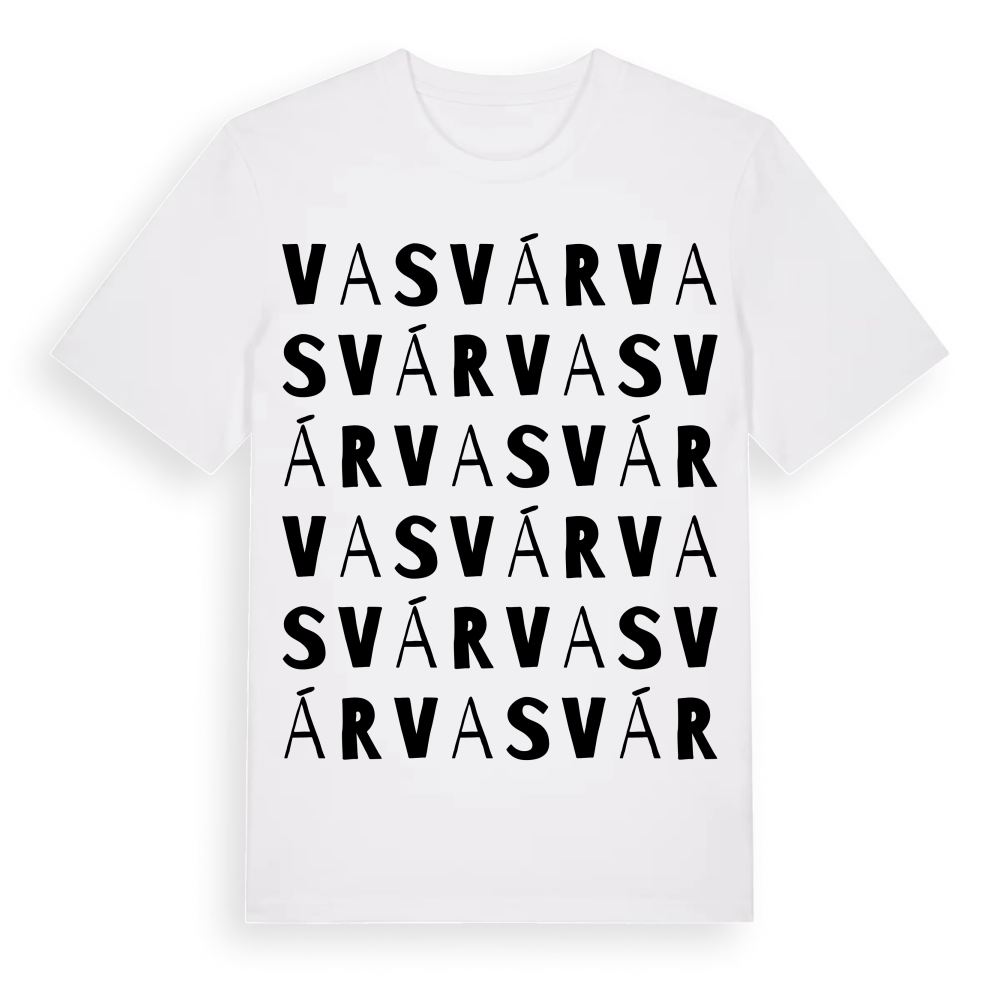 Vasvár ordlek t-shirt – White, i miljö