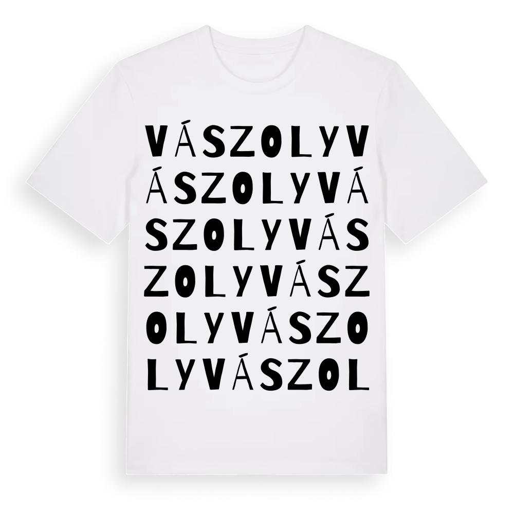 Vászoly ordlek t-shirt – White, i miljö