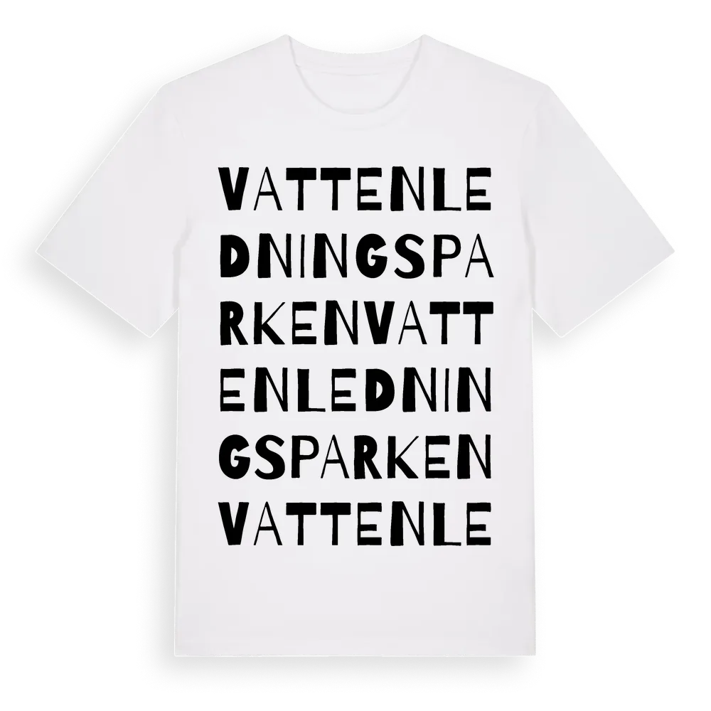 Vattenledningsparken ordlek t-shirt i miljö