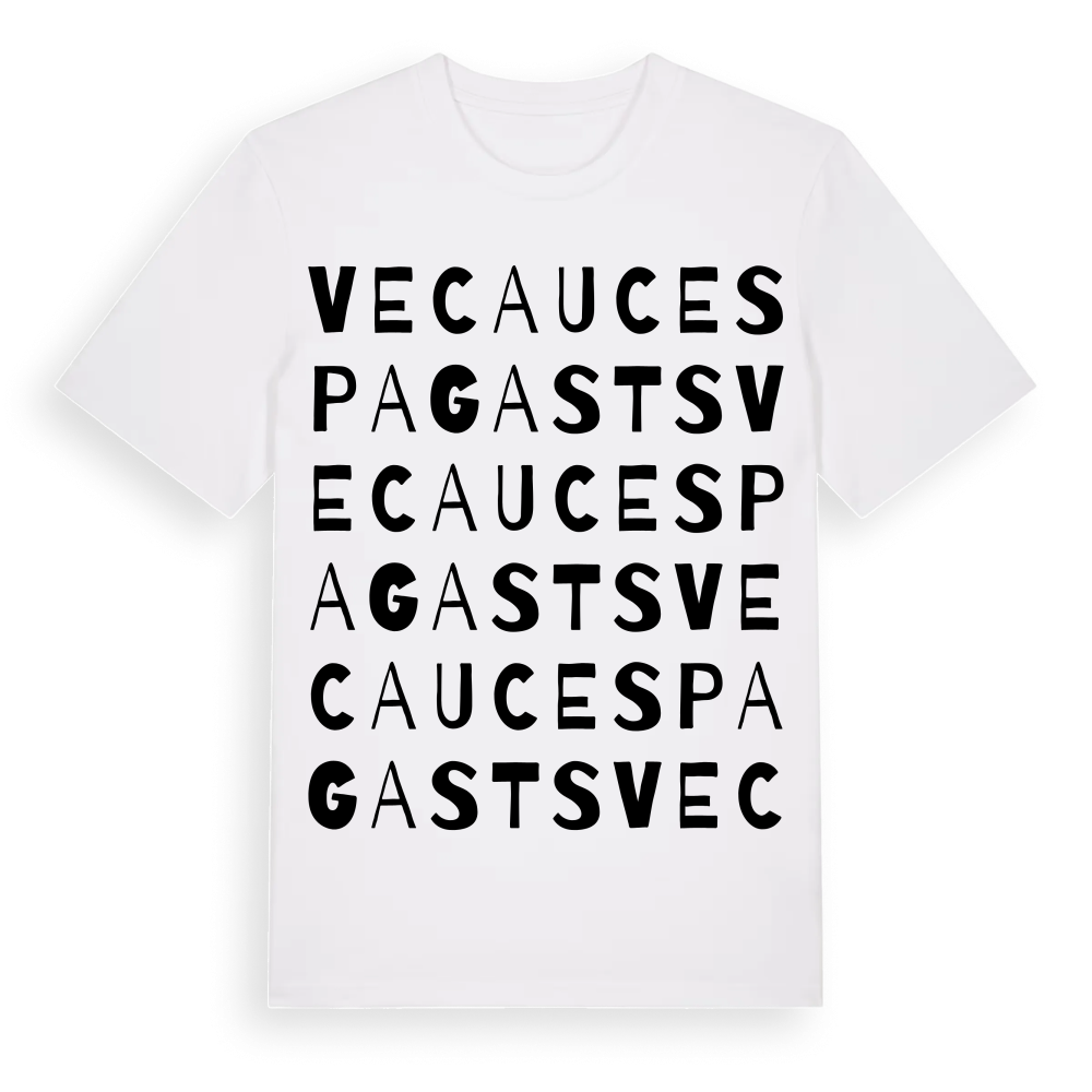 Vecauces pagasts ordlek t-shirt – White, i miljö