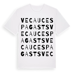 Vecauces pagasts ordlek t-shirt – ekologisk bomull t-shirt från Pinshirt