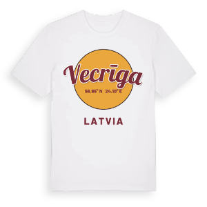 Vecrīga cirkel t-shirt – ekologisk bomull t-shirt från Pinshirt