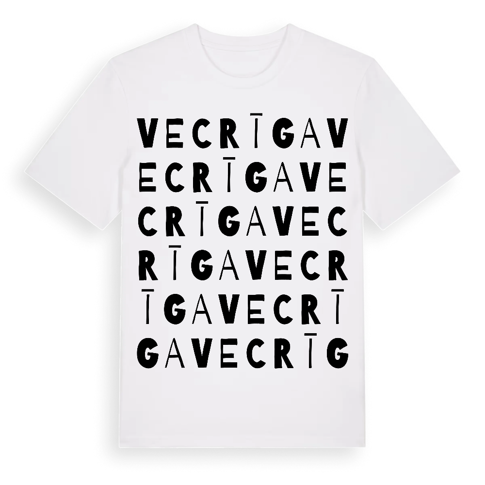 Vecrīga ordlek t-shirt – White, i miljö