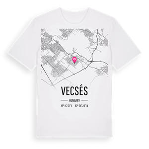 Vecsés karta t-shirt – ekologisk bomull t-shirt från Pinshirt