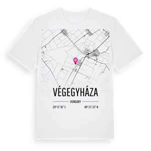 Végegyháza karta t-shirt – ekologisk bomull t-shirt från Pinshirt