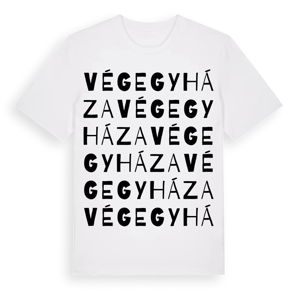 Végegyháza ordlek t-shirt – White, i miljö