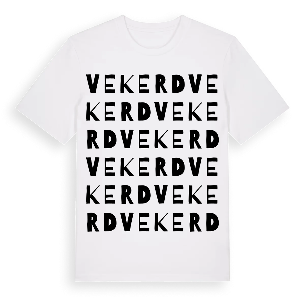 Vekerd ordlek t-shirt – White, i miljö