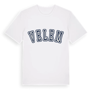 Velem college t-shirt – ekologisk bomull t-shirt från Pinshirt