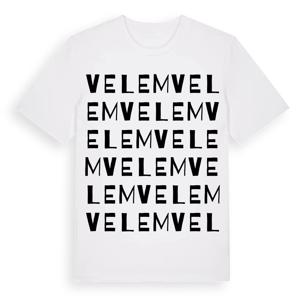 Velem ordlek t-shirt – White, i miljö