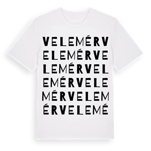 Velemér ordlek t-shirt – ekologisk bomull t-shirt från Pinshirt