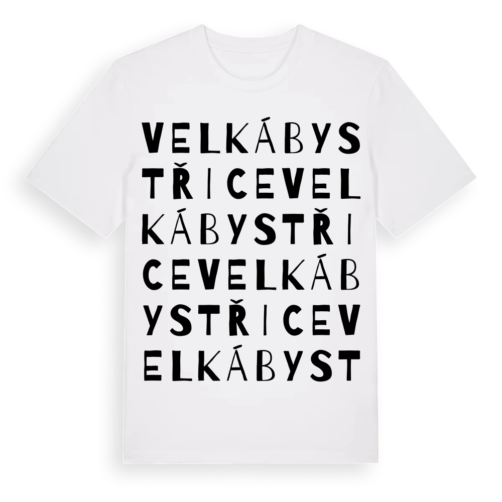 Velká Bystřice ordlek t-shirt – White, i miljö