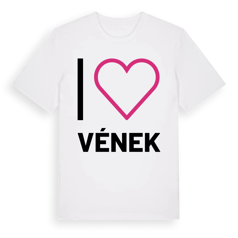 Jag älskar Vének t-shirt stort tryck – White, i miljö