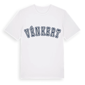 Vénkert college t-shirt – ekologisk bomull t-shirt från Pinshirt