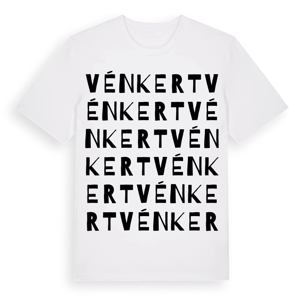 Vénkert ordlek t-shirt – White, i miljö