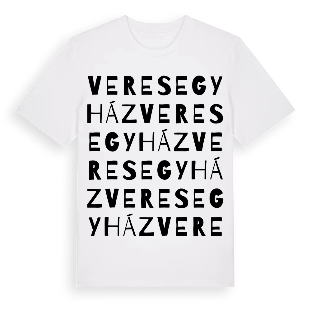 Veresegyház ordlek t-shirt – White, i miljö