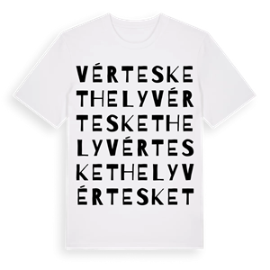 Vérteskethely ordlek t-shirt – ekologisk bomull t-shirt från Pinshirt