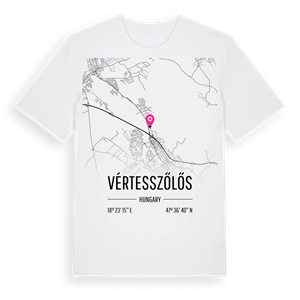 Vértesszőlős karta t-shirt – ekologisk bomull t-shirt från Pinshirt
