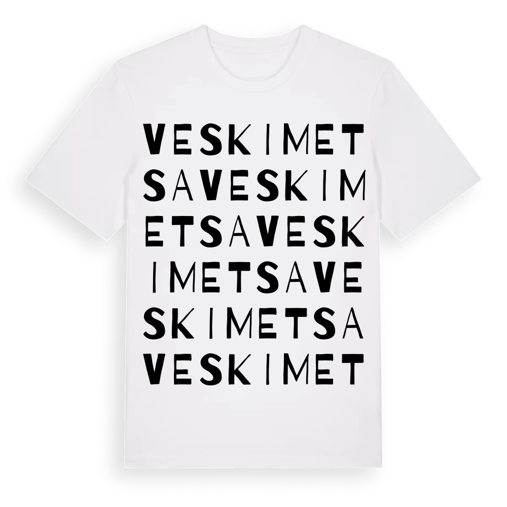 Veskimetsa ordlek t-shirt – White, i miljö