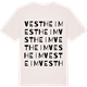 Vintage White t-shirt med Vestheim ordlek t-shirt