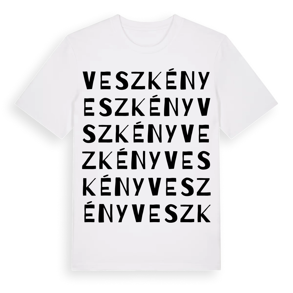 Veszkény ordlek t-shirt – White, i miljö