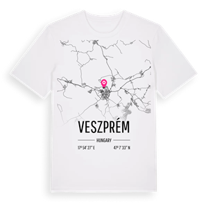Veszprém karta t-shirt – ekologisk bomull t-shirt från Pinshirt