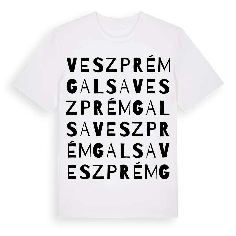 Veszprémgalsa ordlek t-shirt – White, i miljö