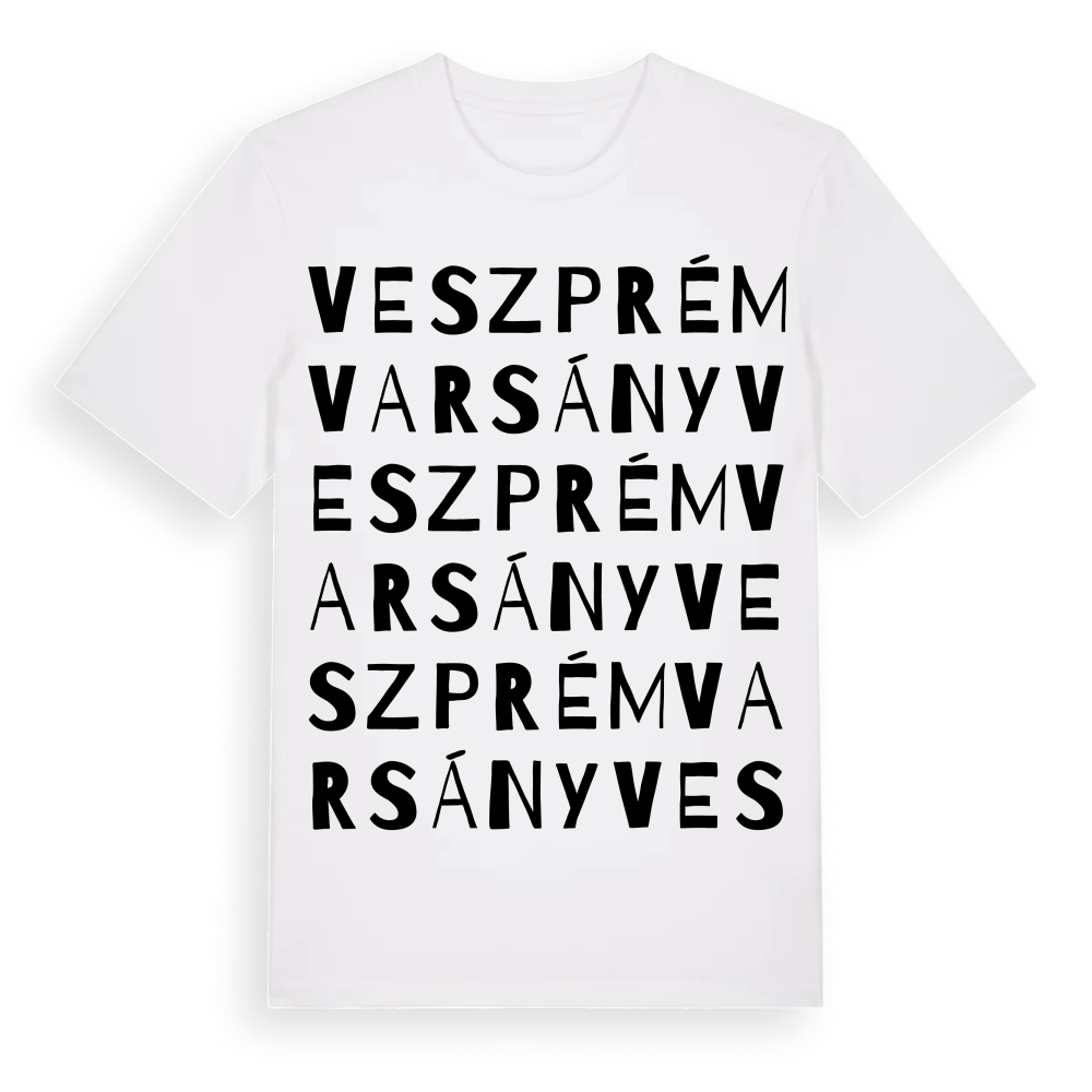 Veszprémvarsány ordlek t-shirt – White, i miljö